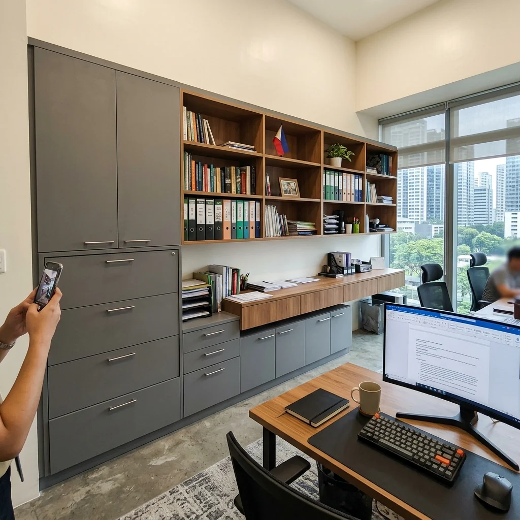 Commercial office cabinets and reception counter Philippines