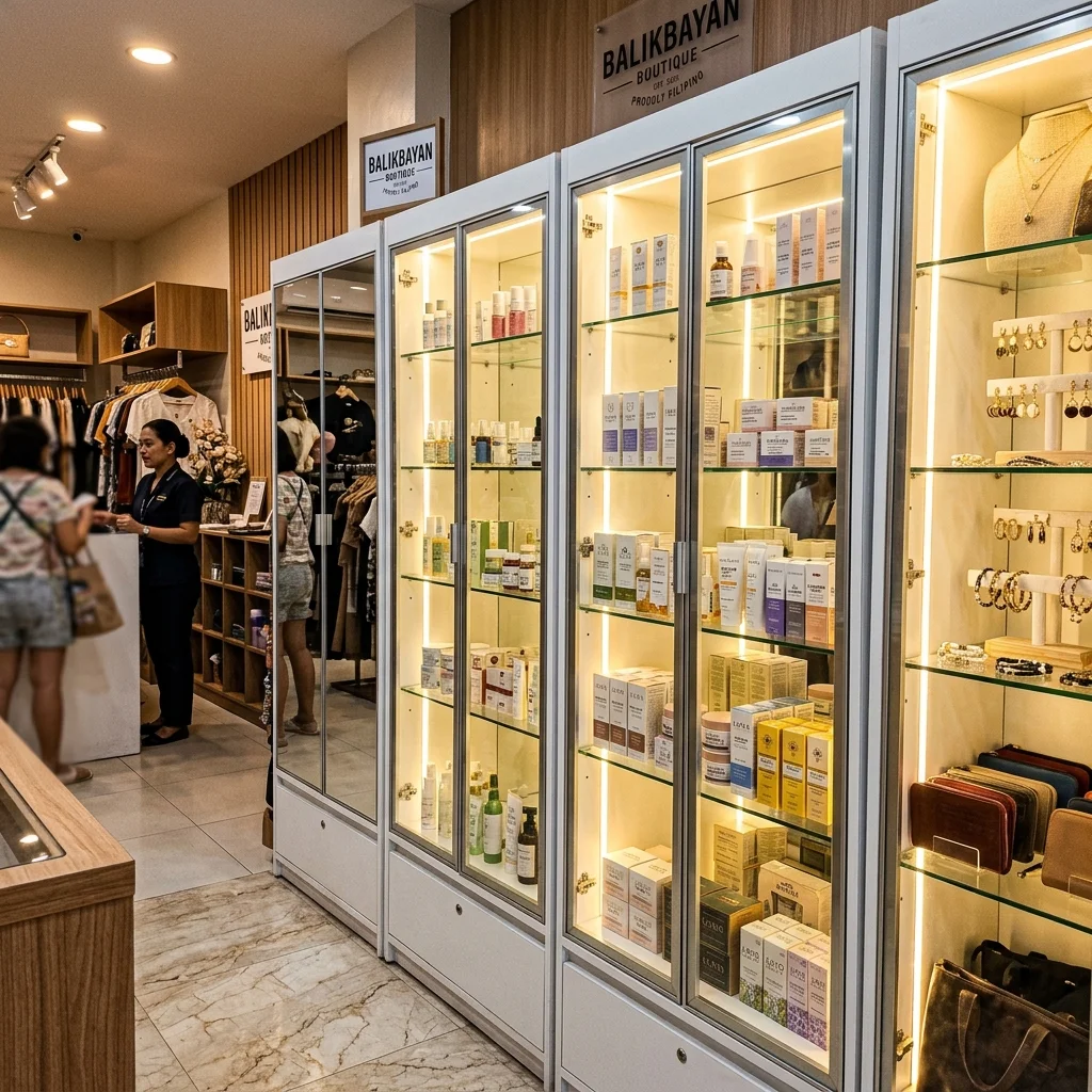 Retail display cabinets Philippines glass showcase