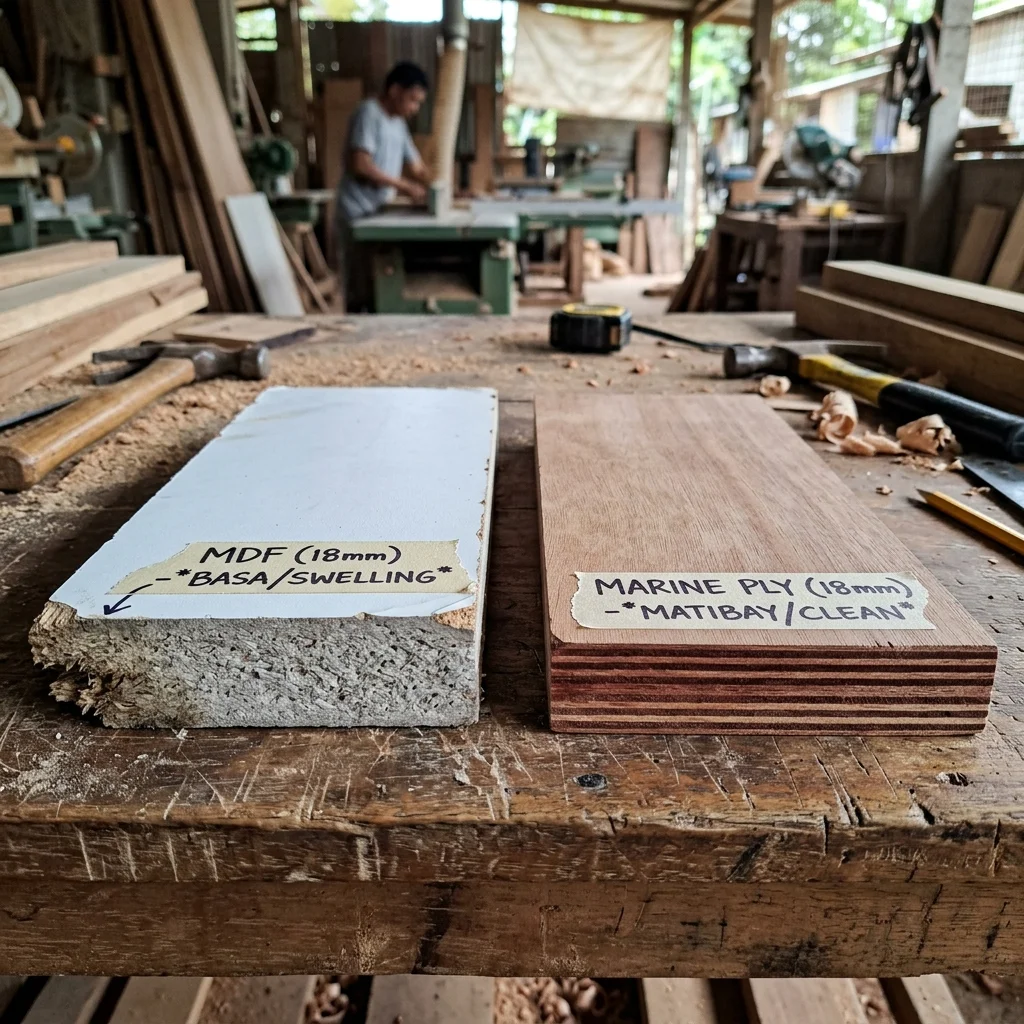 MDF vs marine plywood cabinet material comparison Philippines