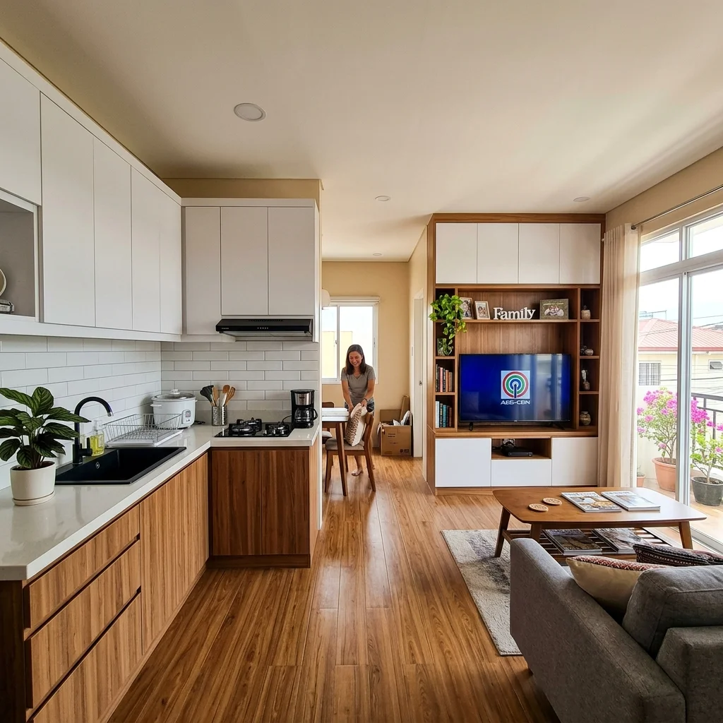 CabinetMakerPH showroom displaying completed kitchen, wardrobe, and TV cabinet projects