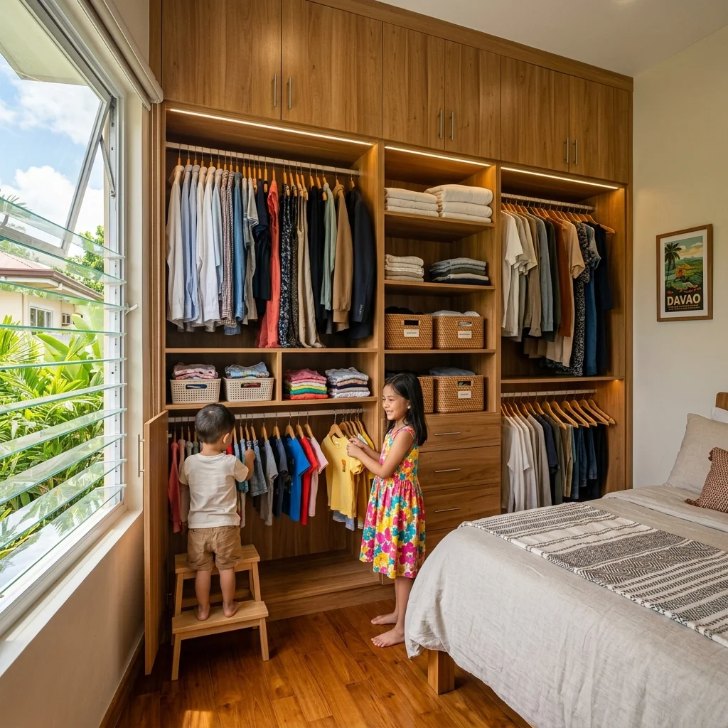 Wardrobe cabinets Davao City — custom built-in wardrobe